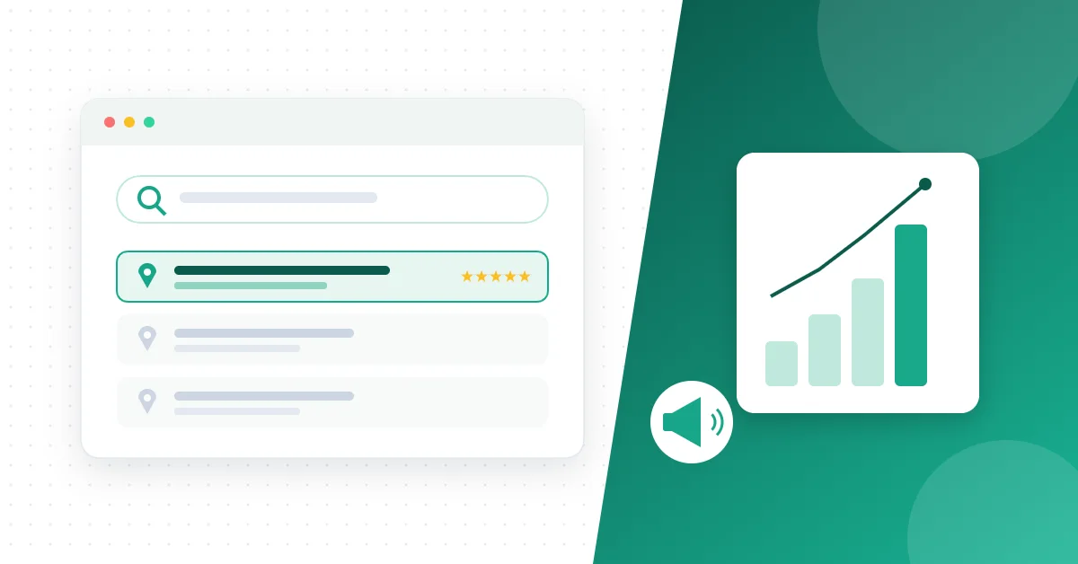 Digital marketing agency in Sydney illustration with local search results and a growth chart in Zimozi teal